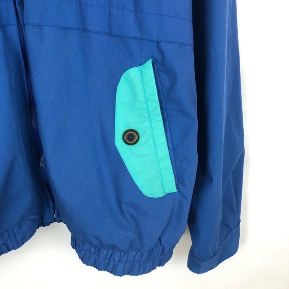 Vintage Style Windbreaker Jacket Full Zip - Picture 2 of 8